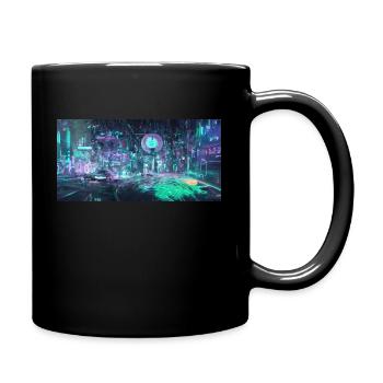 Cyberpunk street - Full Colour Mug - black - Right