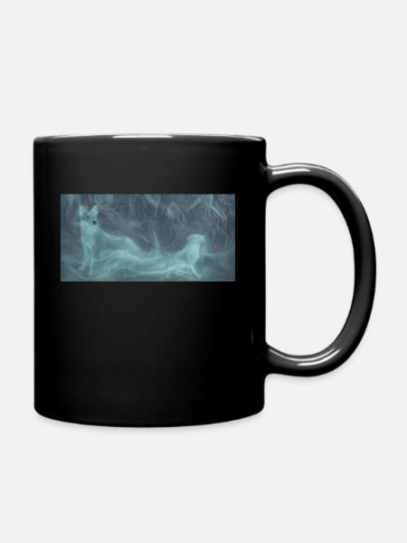 bioluminescent dog - Full Colour Mug - black