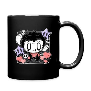 Victor the zombie vampire boy in kawaii style - Full Colour Mug - black - Right