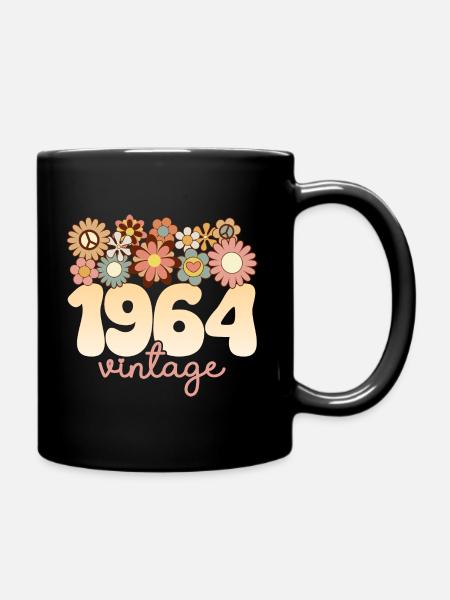 Femme Vintage Année 1964 60 Ans Anniversaire - Mug uni - noir