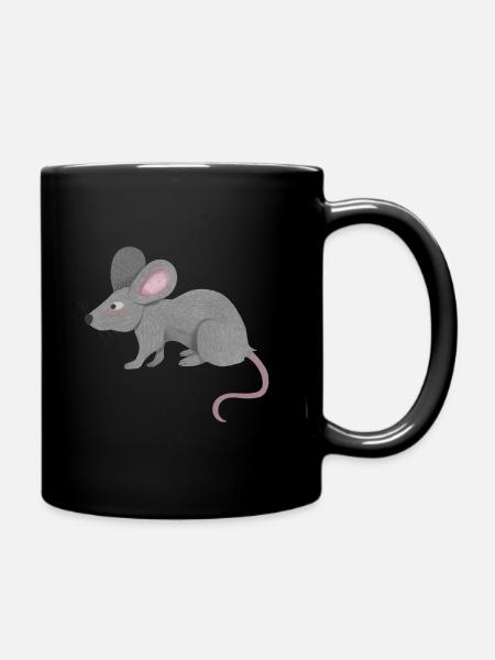 little rat - Full Colour Mug - black