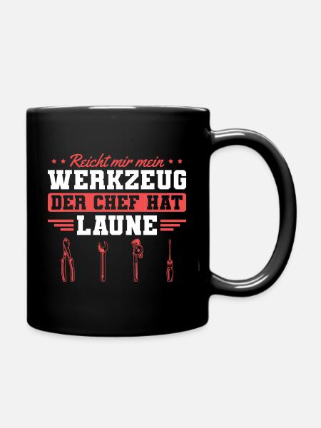 Handwerk Spruch Männer Handwerker - Tasse einfarbig - Schwarz