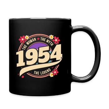 Year 1954 The Legend 70 Years Anniversary - Full Colour Mug - black - Right