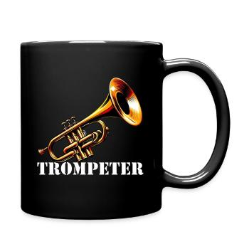 Trompeter - Tasse einfarbig - Schwarz - Rechts