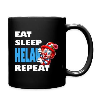 Carnival Helau Dusseldorf Clown Costume Mainz - Full Colour Mug - black - Right