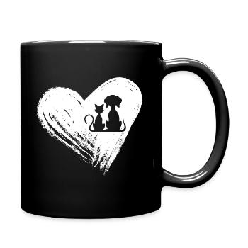 Dog and cat. - Full Colour Mug - black - Right