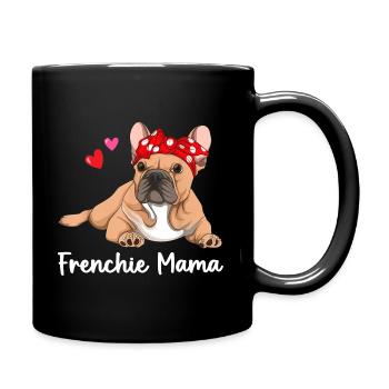Frenchie Mama Drôle Bouledogue Français Chien Maman Mignon - Mug uni - noir - Droite