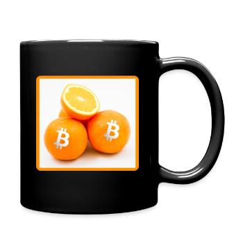 Fresh Bitcoin Orange - Tasse einfarbig - Schwarz - Rechts
