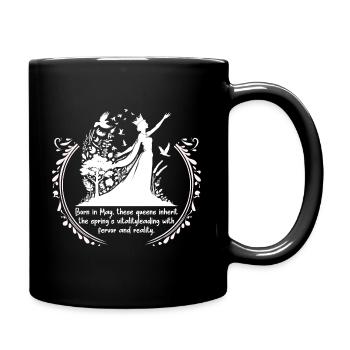 Princesses Born in May Birthday Design - Full Colour Mug - black - Right