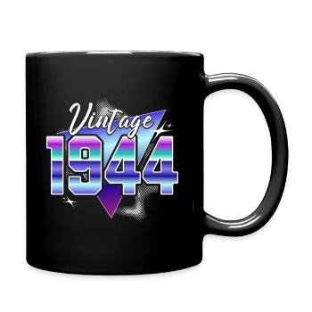 Retro 80 Jahre 1944 - Tasse einfarbig - Schwarz - Rechts