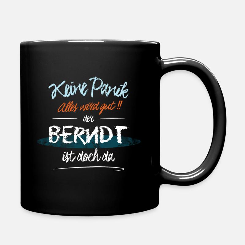 Berndt - Keine Panik. Alles wird gut - Tasse einfarbig - Schwarz