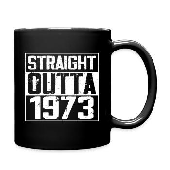 Straight Outta 1973 Retro 1973 Anniversary Gift - Full Colour Mug - black - Right