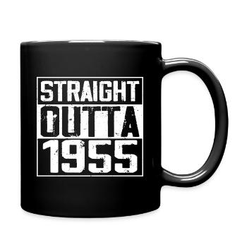 Straight Outta 1955 Retro 1955 Anniversary Gift - Full Colour Mug - black - Right