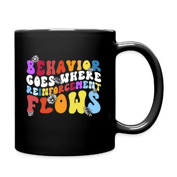 Aba therapist Behavior analyst Psychologist - Full Colour Mug - black - Right
