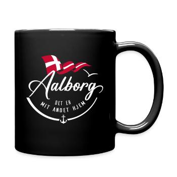 AALBORG - Meine zweite Heimat - w - Tasse einfarbig - Schwarz - Rechts