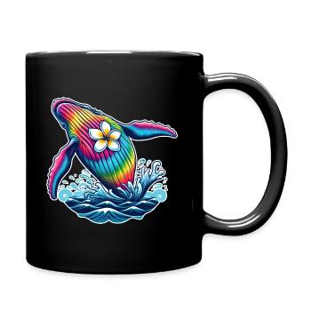 Tie Dye Wal Kreuzfahrt Urlaub 2024 Hawaii - Tasse einfarbig - Schwarz - Rechts