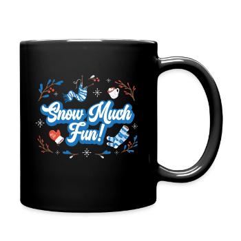 I Love Winter Season Cold Climate Ice - Full Colour Mug - black - Right