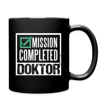 Arzt Abschluss Mission Completed Doktor Facharzt - Tasse einfarbig - Schwarz - Rechts