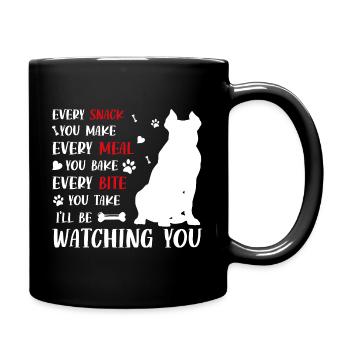 Every snack you make every meal - Tasse einfarbig - Schwarz - Rechts
