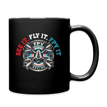 Fpv-drohnenpilot, Ferngesteuerter - Tasse einfarbig - Schwarz - Rechts