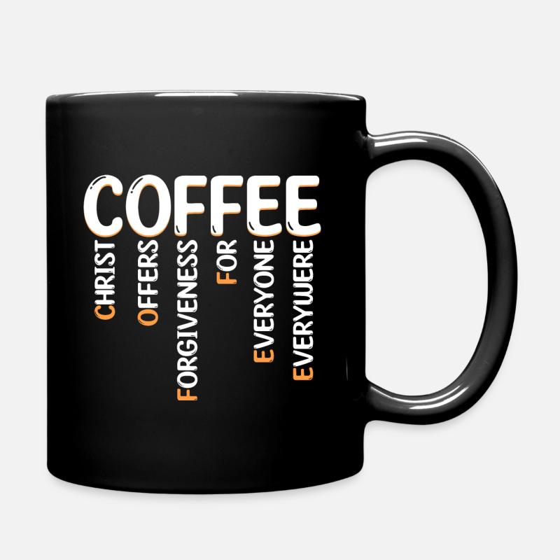 Humor Kaffee Christliche Reisen - Tasse einfarbig - Schwarz