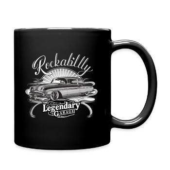 Rockabilly Legendary Garage Cadillac Retro Vintage - Tasse einfarbig - Schwarz - Rechts