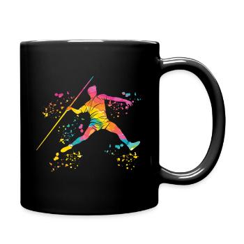 Javelin Throw Colorsplash Javelin Throw - Full Colour Mug - black - Right