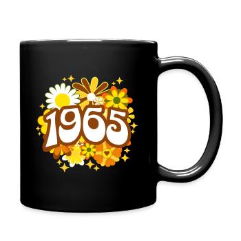Retro Groovy Jahr 1965 Frauen 60 Jahre alt Geburtstag - Tasse einfarbig - Schwarz - Rechts