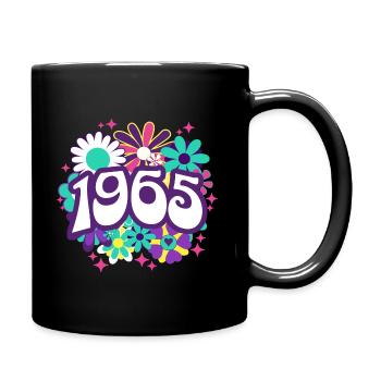 Retro Groovy Jahr 1965 Frauen 60 Jahre alt Geburtstag - Tasse einfarbig - Schwarz - Rechts
