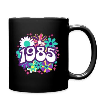 Retro Groovy Jahr 1985 Frauen 40 Jahre alter Geburtstag - Tasse einfarbig - Schwarz - Rechts