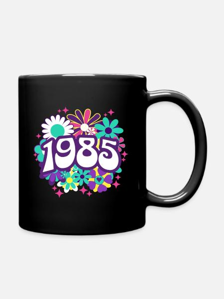 Rétro Groovy Année 1985 Femme 40 Ans Anniversaire - Mug uni - noir