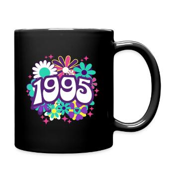 Retro Groovy Year 1995 Women 30 Years Birthday - Full Colour Mug - black - Right