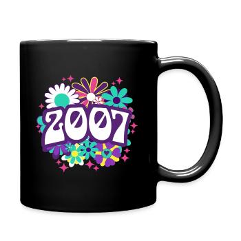 Rétro Groovy Année 2007 Femme 18 Ans Anniversaire - Mug uni - noir - Droite