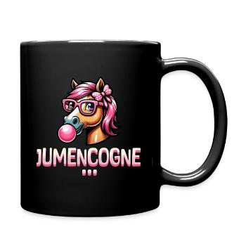 Jumencogne Humour Femme Adore Cheval - Mug uni - noir - Droite