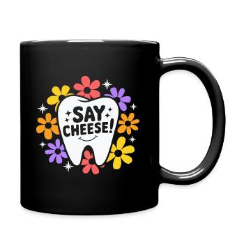 Retro Dental Humor Woman Dentist - Full Colour Mug - black - Right
