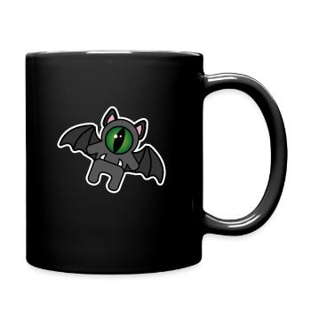 Happy Halloween: Bat - Full Colour Mug - black - Right