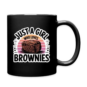 Juste une fille qui aime les brownies - Mug uni - noir - Droite