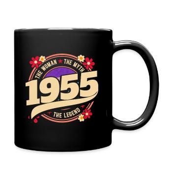 Vintage 1955 Legend 70 Years Anniversary Women - Full Colour Mug - black - Right