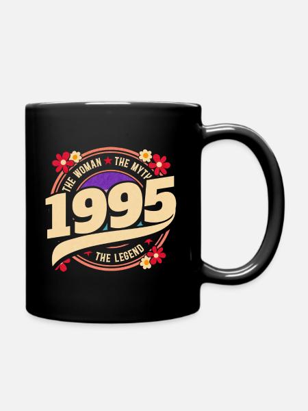 Vintage 1995 Legend 30 Years Anniversary Women - Full Colour Mug - black