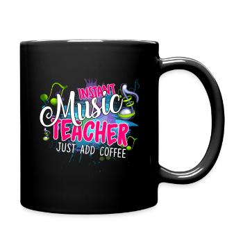 Instant Music Teacher Just Add Coffee - Full Colour Mug - black - Right