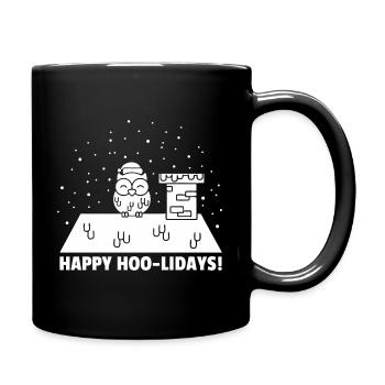 Happy Hoo-lidays - Full Colour Mug - black - Right