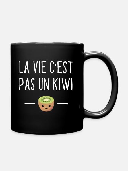 La vie c est pas un kiwi - Mug uni - noir