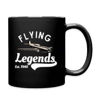 Aviation vintage design - Flying Legends - Full Colour Mug - black - Right