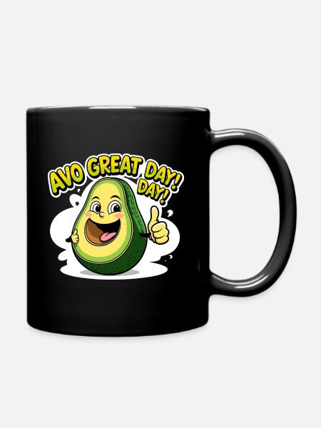 Avo Great Day - Illustration drôle d’avocat - Mug uni - noir