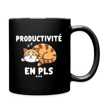 Productivité En PLS Humour - Mug uni - noir - Droite