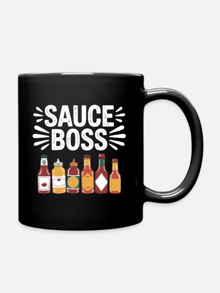 Chefkoch der Saucen Humor Barbecue - Tasse einfarbig - Schwarz