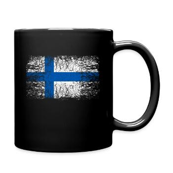 Finnland 002 AllroundDesigns - Tasse einfarbig - Schwarz - Rechts