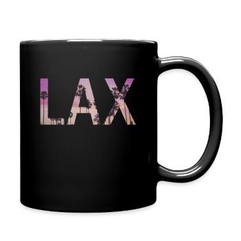 LAX (Los Angeles) lettering - Full Colour Mug - black - Right