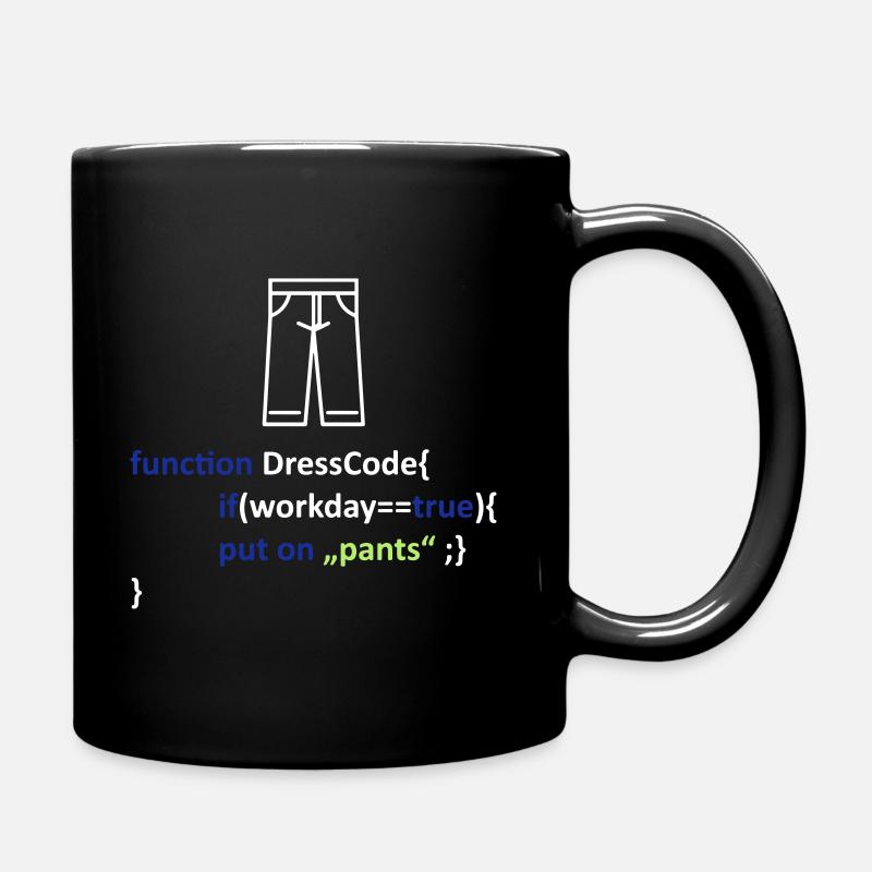 it shirt Code vestimentaire - Mug uni - noir