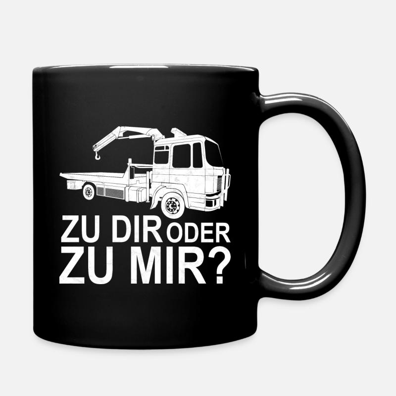 Abschleppdienst Abschlepper Geschenk - Tasse einfarbig - Schwarz